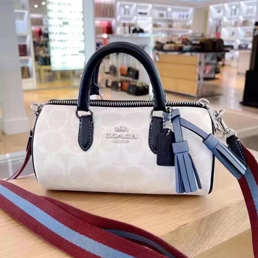 Coach lacey bag - navy white